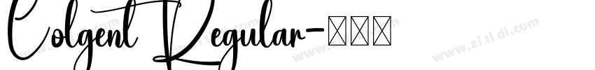 Colgent Regular字体转换
